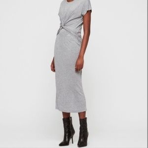 All Saints Jersey Dress Grey Medium NWT